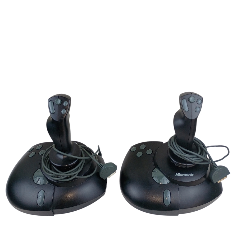 Pair Of Microsoft Sidewinder Precision Pro Flight Joysticks ((UNTESTED))